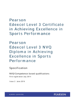 Specification  - Level 3
